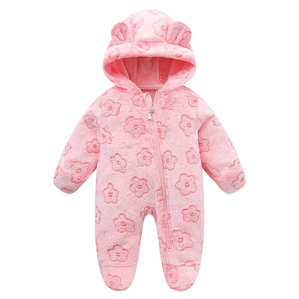 Somenie Unisex Baby Verdickte Onesie Kleidung für Herbst Winter Oberbekleidung Jungen Mädchen Niedliche Cartoon Fleece Warmer Body.