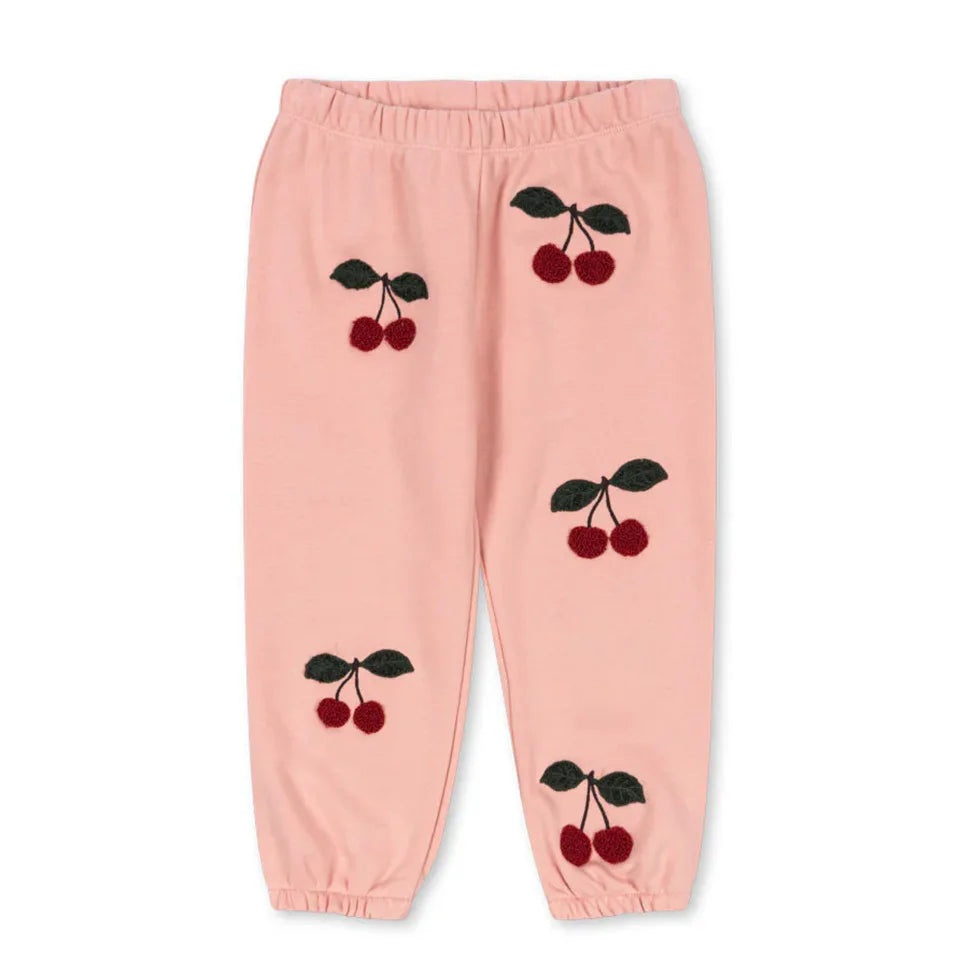 Konges Slojd AW Baby Girls Sweatshirts + Pants 2 Pcs Sets Lambswool Cherry Jackets Kids Clothes Girls Print Dresses Coats 1-9Yrs