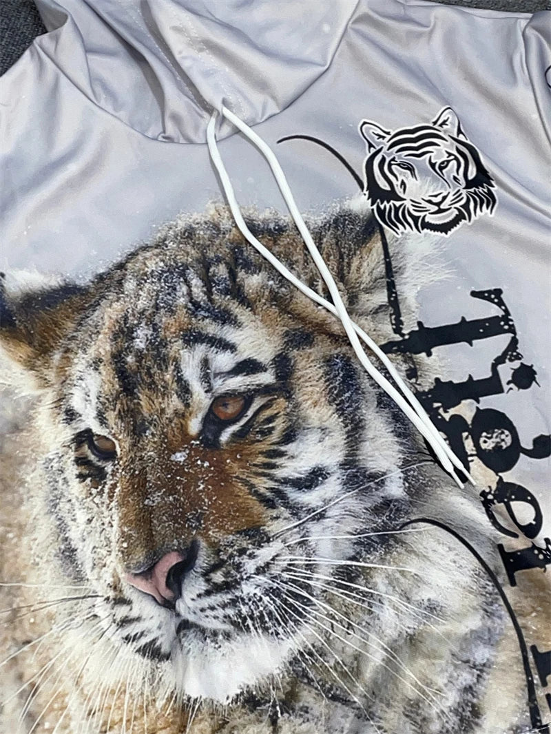 Wolf 3d Printed Hoodie Pants Suit Male Autumn and Winter Casual Sweashirt Pullover Men Tracksuit Set Fashion Men's Clothing Suit