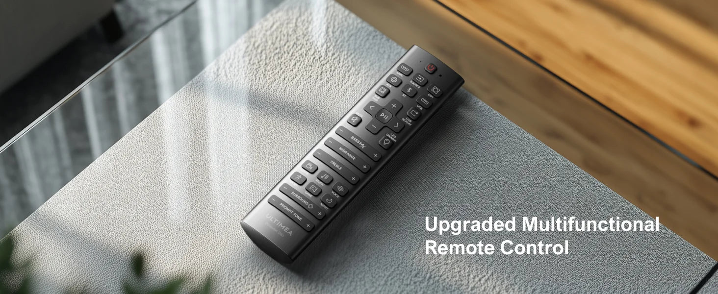 ULTIMEA 7.1Ch Soundbar with Dolby Atmos, APP Control, Surround Sound System for TV, 4 Wired Surround Speakers, Sound Bar for TV.