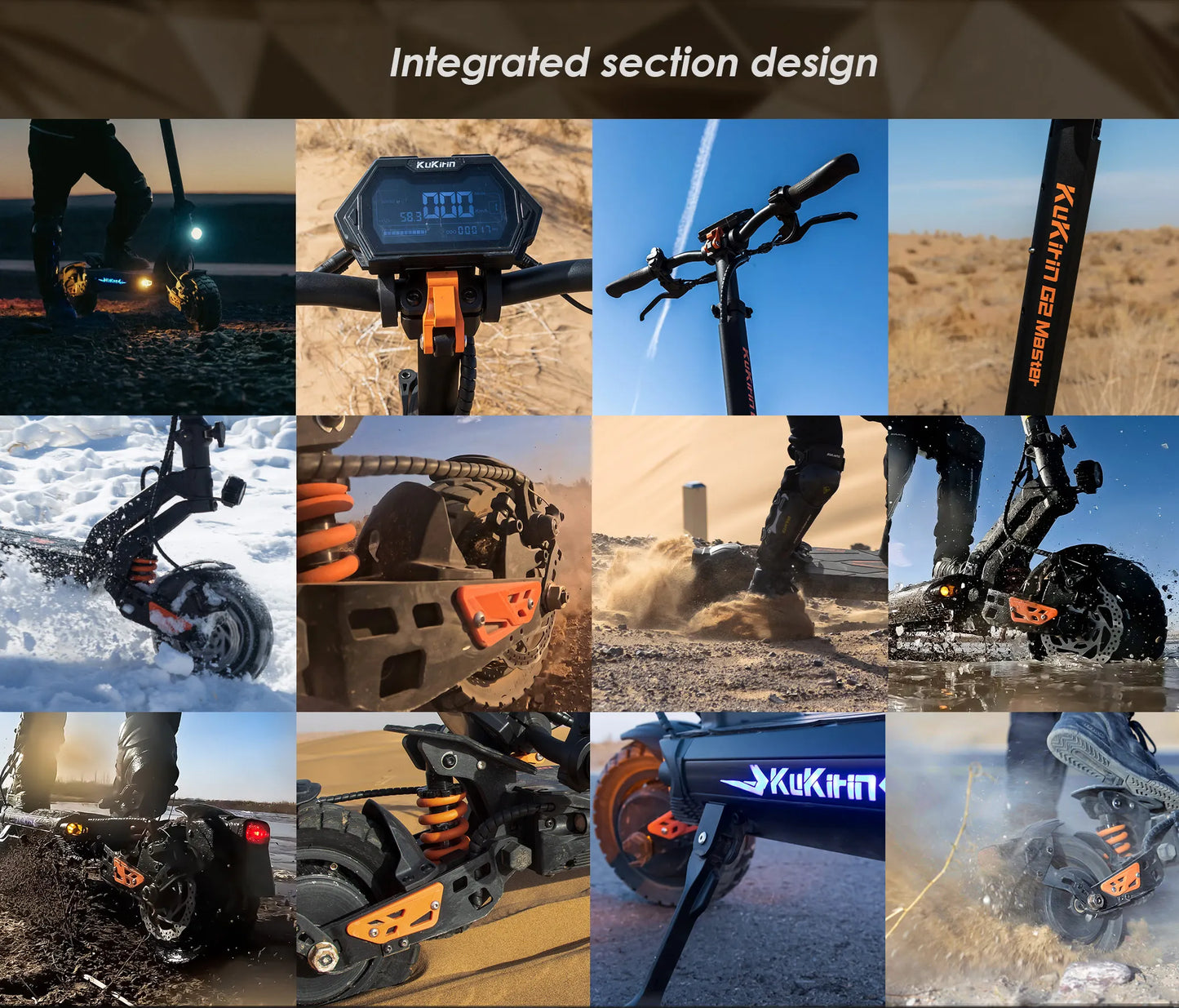 KuKirin G2 Master Electric Scooter 1000W*2 Dual Motor 52V 20.8Ah 60km/h Max Speed Front&Rear Disc Brake Hydraulic Shock Absorber.