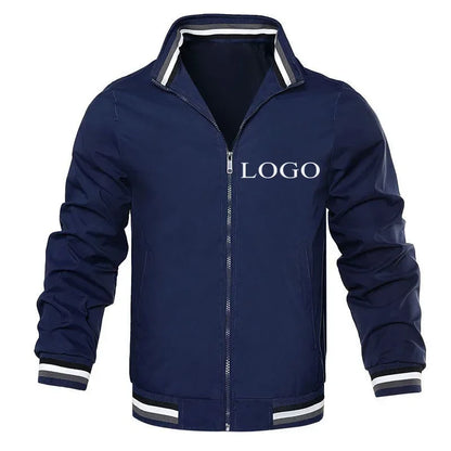 Your Own Design Brand Logo/Picture Personalized Custom Anywhere Men Women DIY Fashionable stand collar jacket Fashion New jacket.
