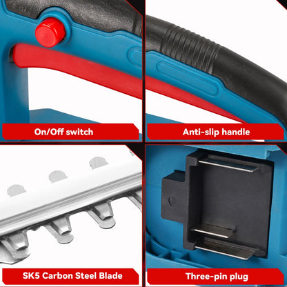 ONEVAN 3000 W elektrischer Heckenschere 20 Zoll 20000 U/min Hochgeschwindigkeits-Schneidwerkzeug für Garten und gewerbliche Lithium-Batterie-Pin von Makita