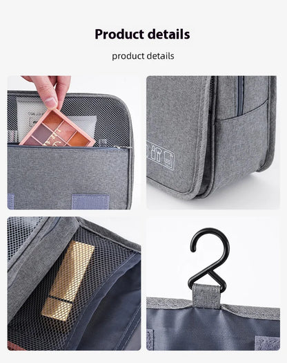 Foldable Toiletry Bag Organizer Hanging Storage Bathroom Makeup Case Cosmetic Bag Travel For Travel Business.