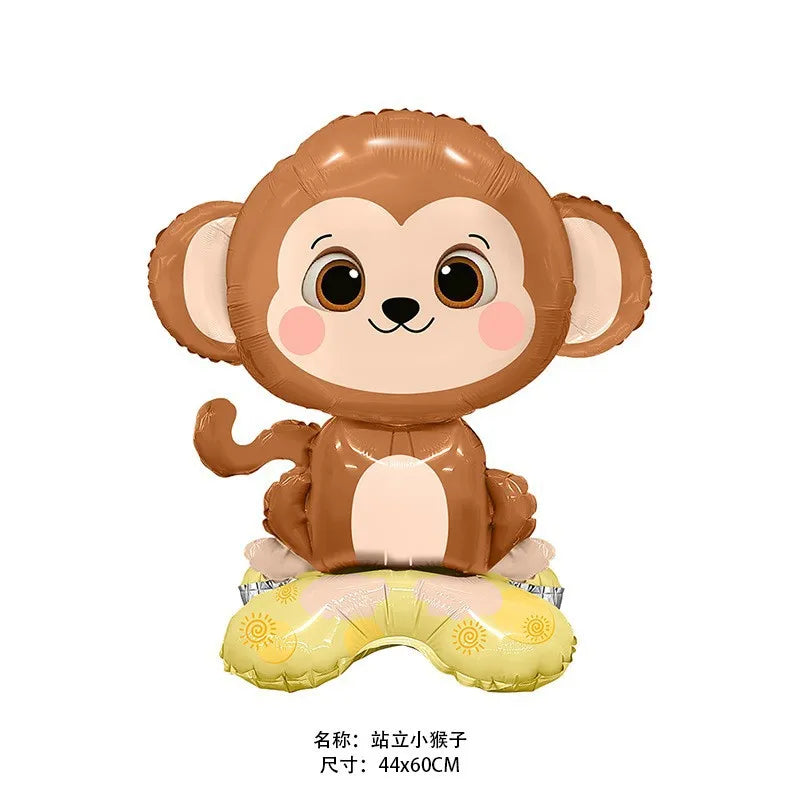 4D Stehender Löwe Giraffe Ballon Dschungel Tier Luftballons Baby Dusche Globos Kind Dschungel Safari Geburtstag Party Dekore Liefert.