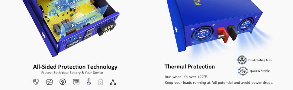 6000W Peak Pure Sine Wave Solar Inverter 24V 220V Car Power Inverter 12V 36V 48V DC to  110V 120V 230V 240V AC Voltage Converter.