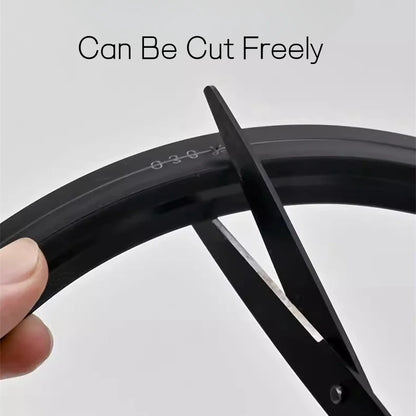 1-5m Black Silicone Tube LED Neon Light DC12V Flexible Recessed Diffuser Channel Waterproof Wall Ceiling Ribbon Rope Strip Light.