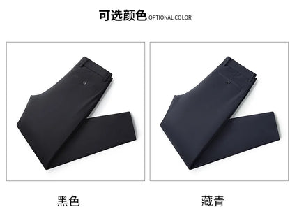 Men's Winter Formal Down Pants Goose Feather Warm Trousers Business Suit Pants for Man  calca termica masculina inverno PT-597.