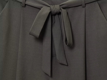 ZERAINS Autumn women's sleeveless V-neck short vest loose fit with waistband pleated high waisted pants set.