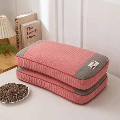 Sobakawa Traditional Buckwheat Standard Size Pillow Organic Cotton with Natural Technology for Cool Sleep Bed Sleep Pillow.