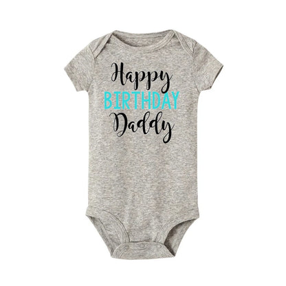 Alles Gute zum Geburtstag Papa Baby Body Vater Party Jungen Mädchen Outfit Strampler Säugling Sommer Kleinkind Kurzarm Kleidung Ropa Geschenke