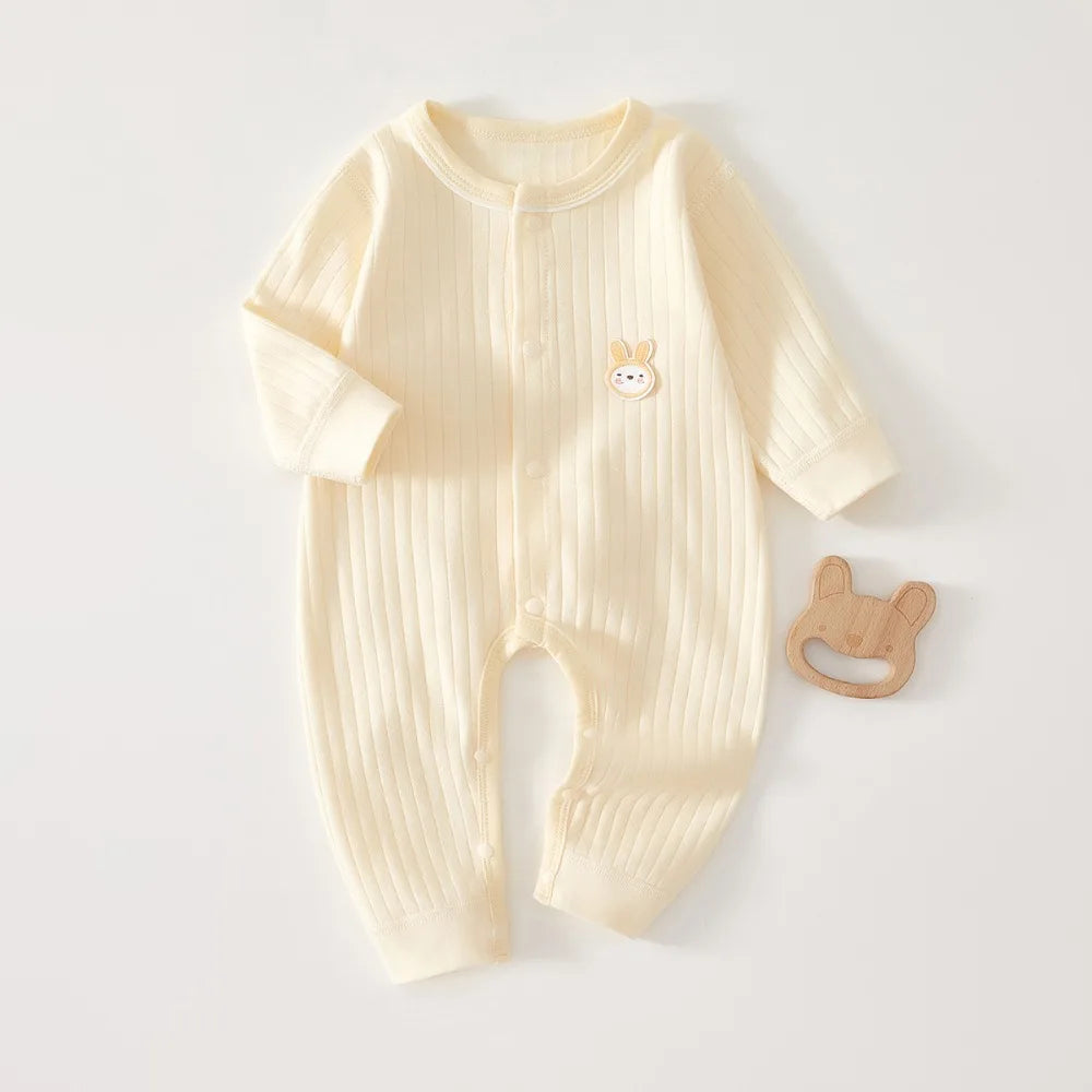 AYNIGIELL Frühling und Herbst 0-12 Monate Baby-Strampler Hochwertiger Neugeborenen-Overall aus 100 % Baumwolle für Neugeborene, Jungen und Mädchen.