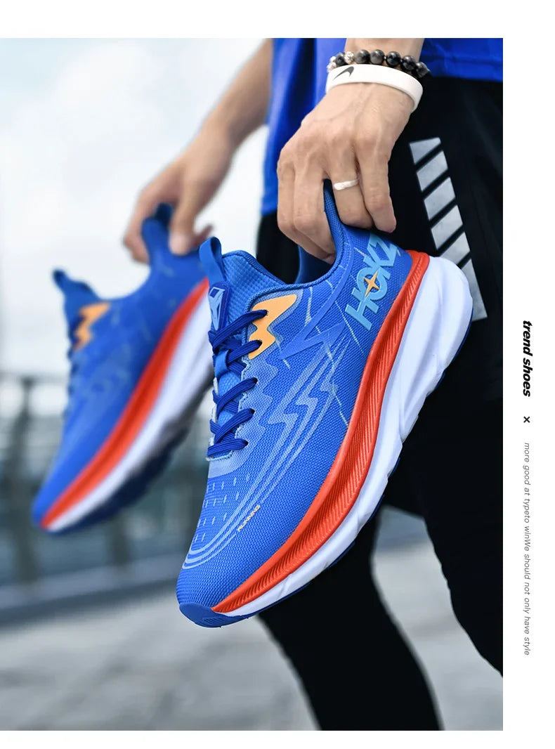 Men's Running Shoes Cushioning Outdoor Non-Slip Jogging Breathable Trainer Race Sneakers Luxury shoes Mesh Couple Off-road Shoes