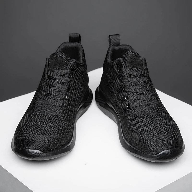 Men Big Size 37-47 Breathable Mesh Elevator Sport Shoes Soft Comfortable 6cm Hidden Heels Height Increasing Sneakes Lift Casual.