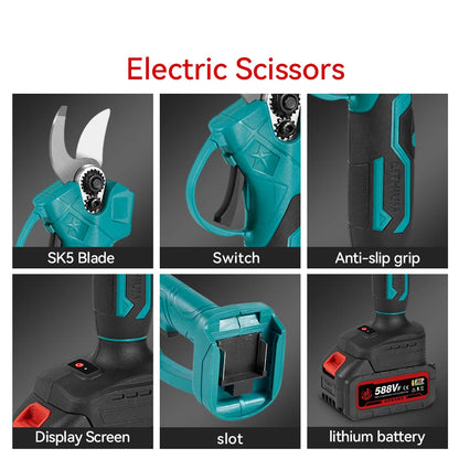 ONEVAN 3500W 2in1 Bürstenlose Hohe Astsäge Kettensäge & Gartenschere Gartengerät Mit Teleskopstange Für ONEVAN 18V Batterie