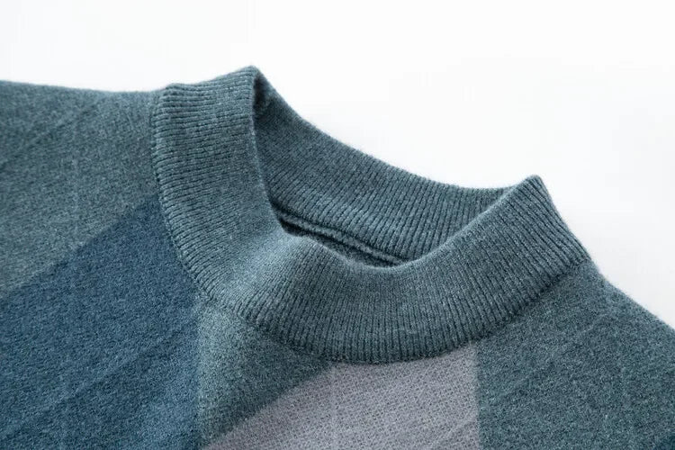 New High Quality Men's  Fashion Business Casual Knitted Sweater Warm Pullover Tops Mens Clothes.