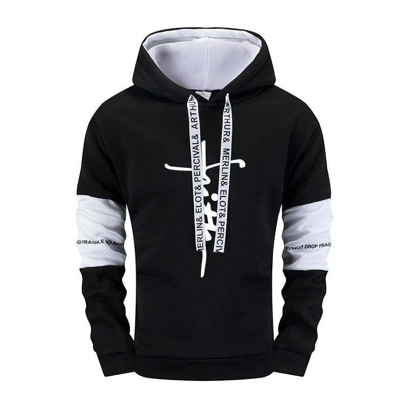 Quality Autumn Winter Simple Mens Tracksuit Casual Sports Hooded Single Sweatshirts And Sweatpant Comfort Outdoor Sports Fitness.