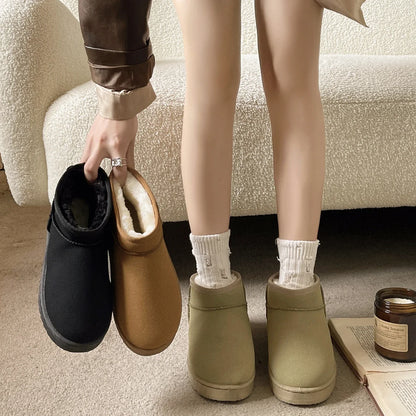 New Women Winter Ultra Mini Boots Designer Australian Platform Leather Warm Ankle Fur Booties Luxury Snow Boots.