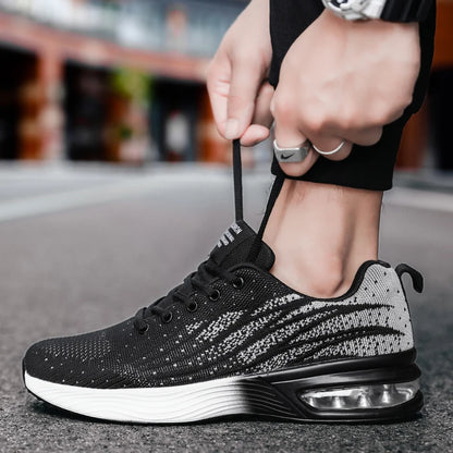 YRZL Men's Sneakers Summer Non Slip Breathable Mesh Tennis Shoes Male Lightweight Walking Shoes Casual Lace Up Sports Sneakers.