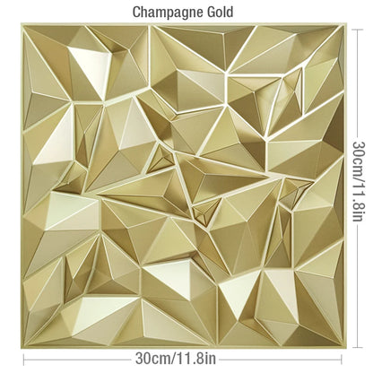 10pcs Diamond Design Decorated 3D Wallpanel, 30cmx30cm Matte White/Black/Golden, Diy Home Decoration Wallboard Wall stickers