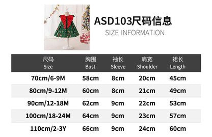 Kleinkind Santa Claus Cartoon Gedruckt Bogen Prinzessin Kleid Infant Weihnachten Thema Party Ballkleid Neugeborenen Nette Charme Kostüme.