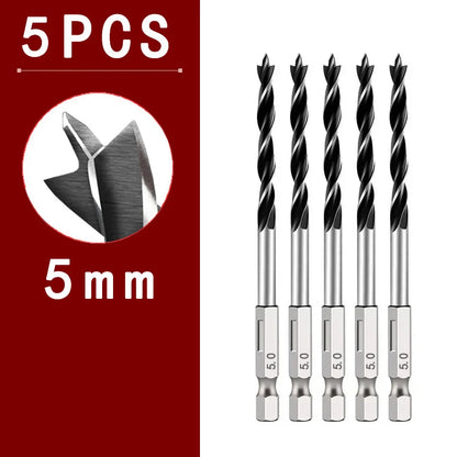 3/5/7Stk. 3/4/5/6/7/8/10mm 1/4 Sechs kant griff Dreispitzer Holz bearbeitungs bohrer Set Holz bearbeitungs lochreib werkzeug