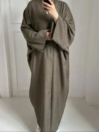 Ähnliche Baumwolle Leinen Batwing Kimono Abaya Dubai Islam Muslimischen Kleid Für Frauen Kebaya Kaftan Robe Musulmane Kaftan Marocain Femme