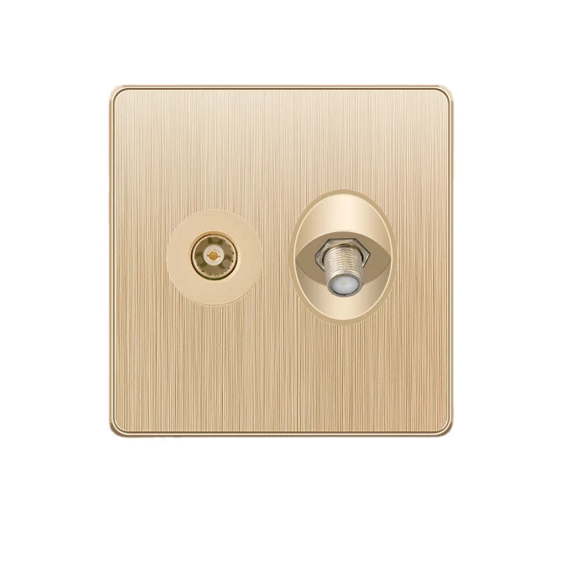 Gold 13A UK Stecker USB Steckdose, Haushalt elektrische licht schalter, universal 5 loch Dual Buchse mit USB Ladegerät, AC110-250V