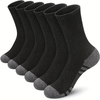 5 Pairs Of Men's Socks, Autumn And Winter Vintage Fun Fashion Athletic Socks, Sports Trend Socks.