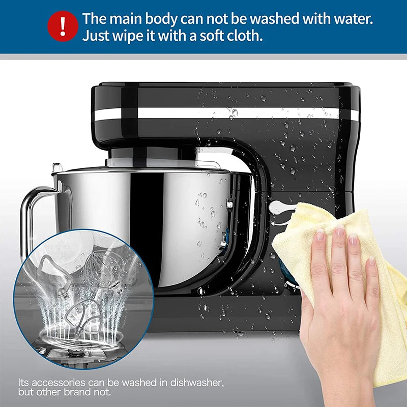 Powerful Stand Mixer Electric Blender Desktop Egg Whisk 1000w 8+P Speed Food Processor Multifunctional Kitchen Mixer with Bowl.