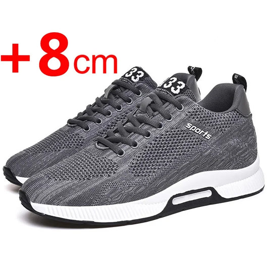 Männer Turnschuhe Aufzug Schuhe Versteckte Heels Atmungsaktive Erhöhung Schuhe für Männer Erhöhen Einlegesohle 6CM Sport Casual Höhe Schuhe.