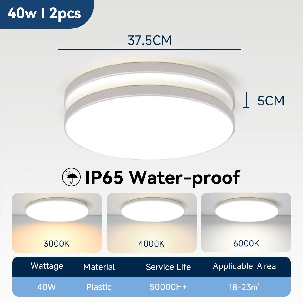 Wasserdichte Badezimmer Lampe Decke Led-deckenleuchten 18W 30W 40W Runde Led-deckenleuchte Für Küche Wohnzimmer wc Zimmer 220V.