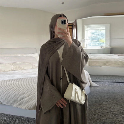 Ähnliche Baumwolle Leinen Batwing Kimono Abaya Dubai Islam Muslimischen Kleid Für Frauen Kebaya Kaftan Robe Musulmane Kaftan Marocain Femme.