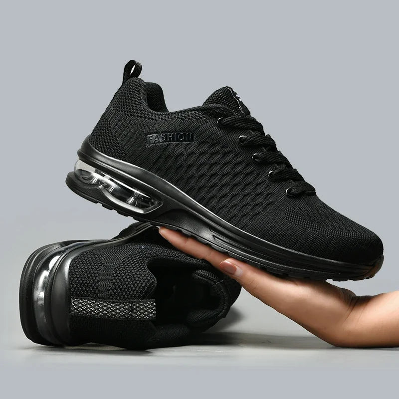 Men Running Shoes Lace Up Sneakers Fashion Lightweight Male Casual Shoes Mesh Walking Tennis Shoe Outdoor Men Shoes Plus Size 47.