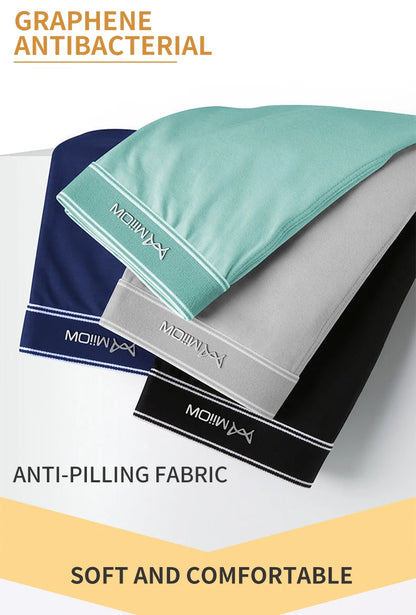 MiiOW 3Pcs Baumwolle Herren Höschen männer Unterwäsche Atmungsaktive Mann Boxershorts Graphene Antibakterielle Männer Unterhose Männer Boxer Trunks