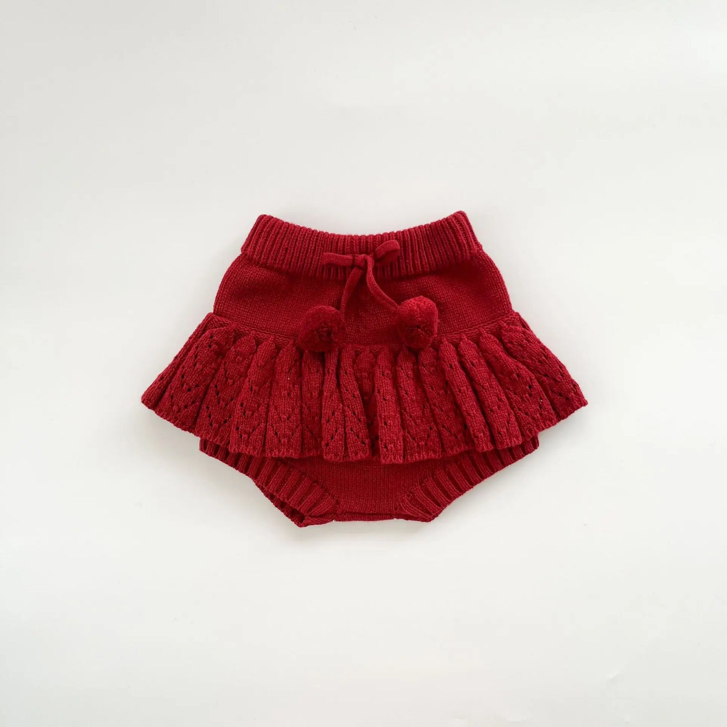 Babykleidungsset 2025, Herbst und Winter, neuer Baby-Strickanzug, Handhaken, Ballpullover + Blasenball-Rock, Hose