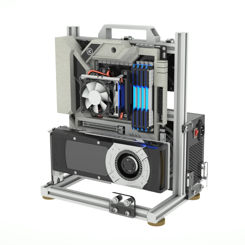 Open PC Case Frame Rack ITX MATX ATX EATX Gamers Cabinet DIY Water Cooler Desktop PC Creative Gabinete Gaming Chassis MOD.