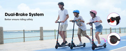 RCB Electric Scooter for Kids Ages 6-8-12, R15 Kids Electric Scooter, 20 KM/H Top Speed, 16KM Range, 3 Heights Adjustable, Gifts.
