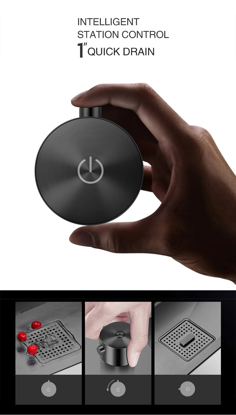 ASRAS New Waterfall Faucet Kitchen Sinks Nanometer Large Size 4mm Panel Handmade Sinks Cup Rinser Kitchen Sinks