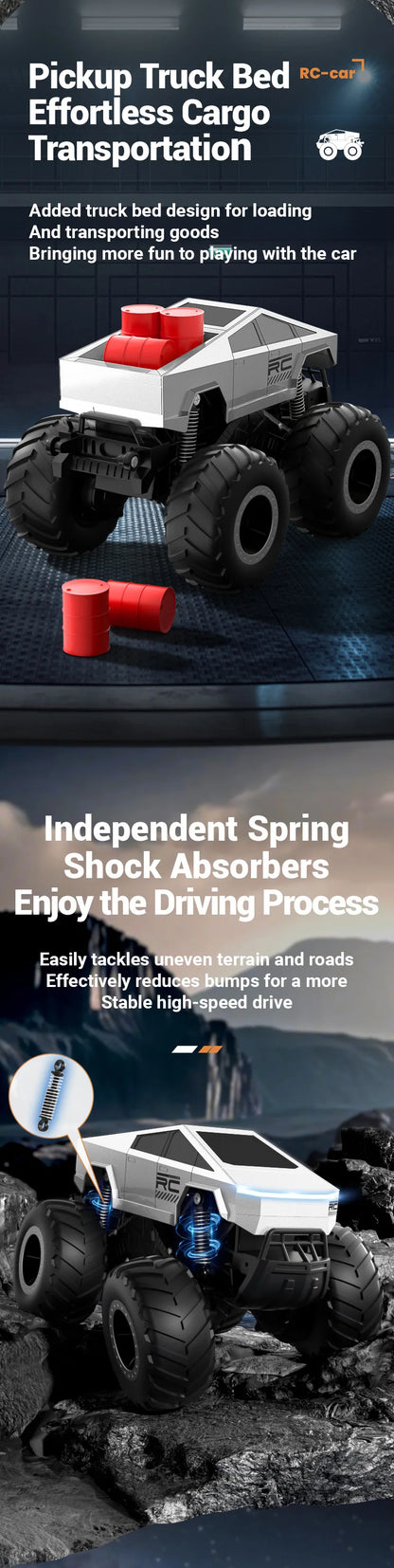 JJRC Auto Remote Control Car Alloy Rc Cars Trucks Vehicle Full-Scale Car Motorcycle Camping Trailer Toys for Boys Kids Children.