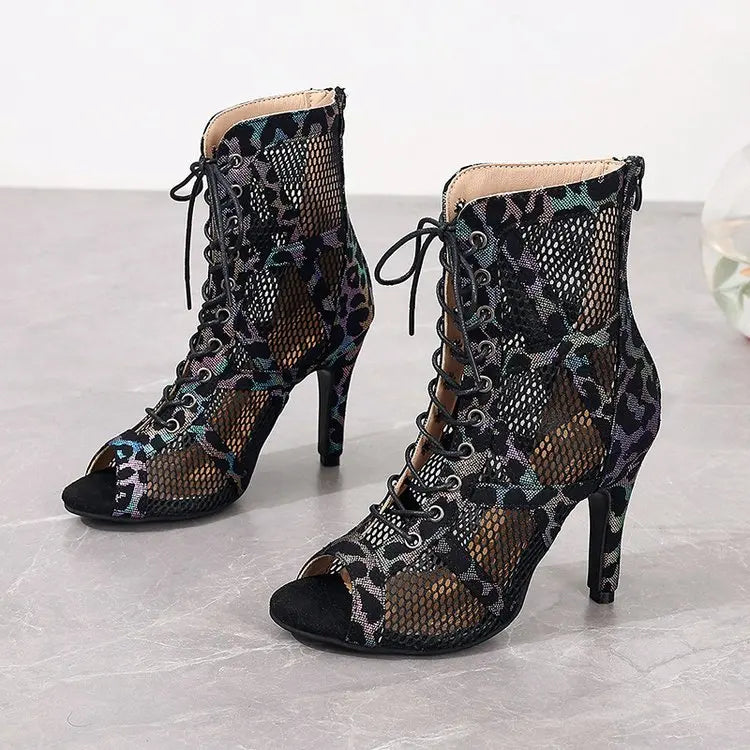 High Heels Women's Sandals New Open Toe Casual Latin Dance Shoes Girls' Ballroom Sandals Large Dance High Heels Women's Shoes 43.