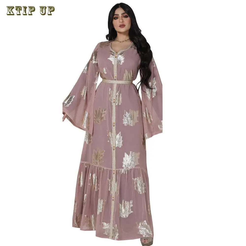 Abaya Marokkanisches Dubai-Kaftan-langes Kleid für muslimische Frauen, Ramadan, Arabisch, Luxus-Stickerei-Spitze, Hochzeitskleid, islamisches Ne