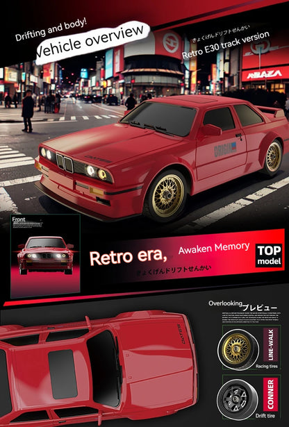 New Rc Car Four-Wheel Drive 1:16 Retro E30 Sports Car Remote Control Car 4wd 30km/H High Speed Drift Car 2.4g Cvt Rc Car Toy Boy.