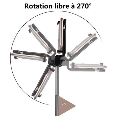 3 In 1 Foldable Portable Selfie Stick Tripods With Shutter Remote Control For iPhone Samsung Xiaomi Phones Live Video Streaming.