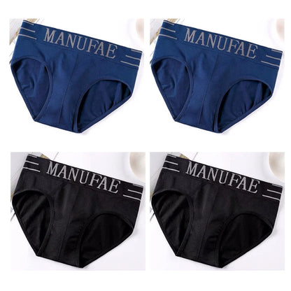 4pcs Mens Sexy Briefs Teenager Sport Underwears Plus Size Fat Men's Underpant Panties Students Breathable Fashion Casual Panties.