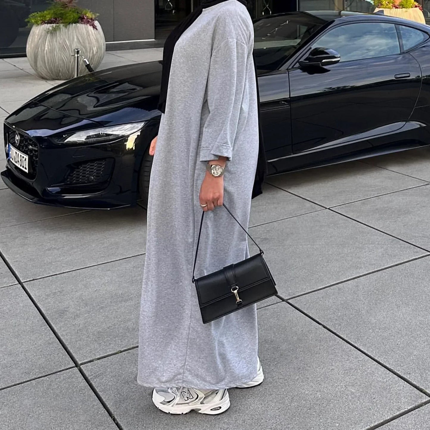 Casual Muslim Abaya Sweatshirt Long Dress for Women Daily Wear Plain Loose Abayas Islam Clothing Ramadan Eid Dubai Turkey Arabic.