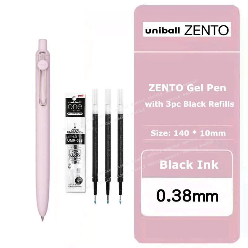 Uniball ZENTO Standard 0,38/0,5 mm Gelschreiber, wasserbasierte, glatte Schreibroller, passend für verschiedene Anlässe, Schreibwaren