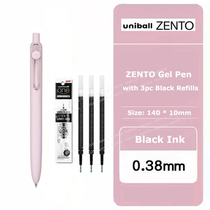 Uniball ZENTO Standard 0,38/0,5 mm Gelschreiber, wasserbasierte, glatte Schreibroller, passend für verschiedene Anlässe, Schreibwaren