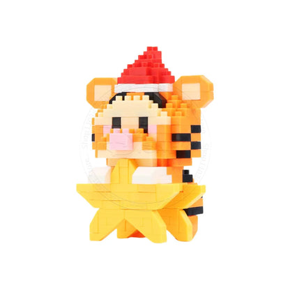 Stitch Disney Princess Elsa LinaBell Building Blocks Mickey Mouse Duck Mini Action Figures Blocks Assemble Toys Brick Kids Gifts