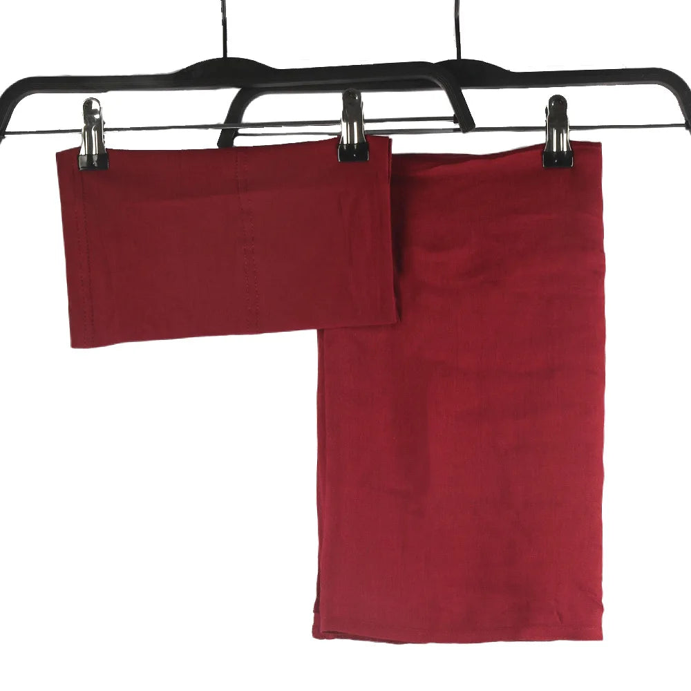 2pcs Set Modal Hijabs with Underscarf Caps Rayon Cotton Shawls for Women Plain Scarf Big Size Headscarf Islamic Turban Headband